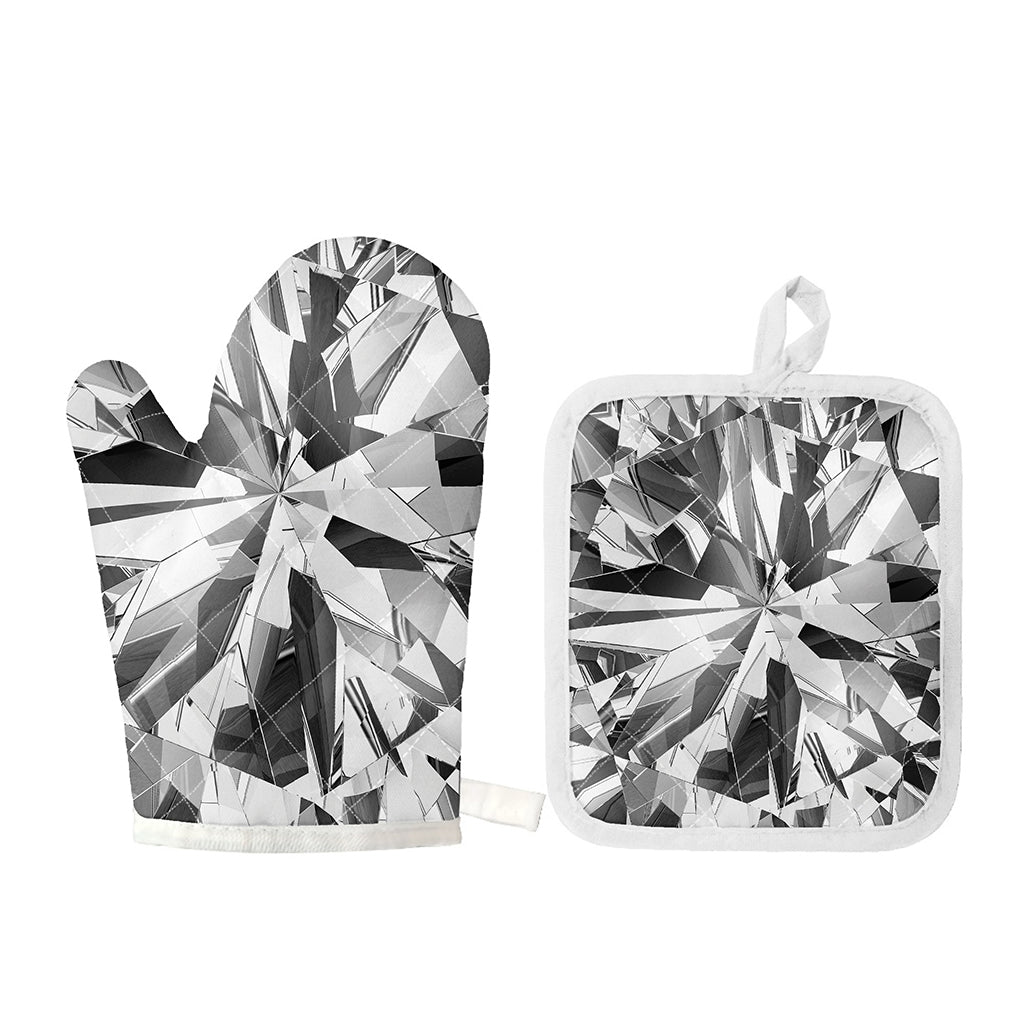 Diamond Print Oven Mitt And Pot Holder Set