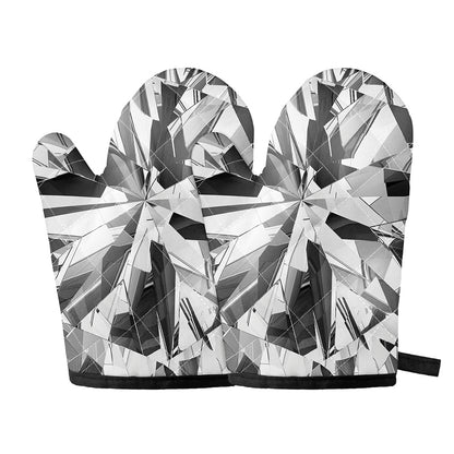 Diamond Print Oven Mitts