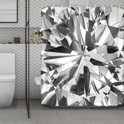 Diamond Print Polyester Shower Curtain