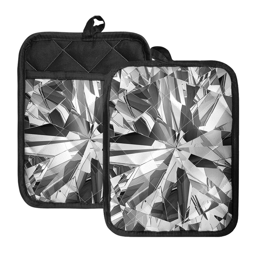 Diamond Print Pot Holders With Pocket