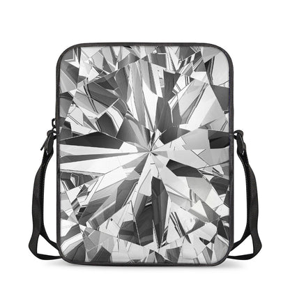 Diamond Print Rectangular Crossbody Bag
