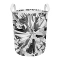 Diamond Print Round Laundry Basket