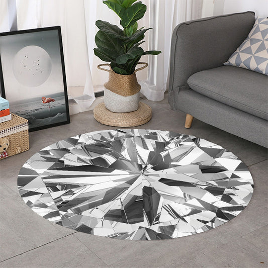 Diamond Print Round Rug