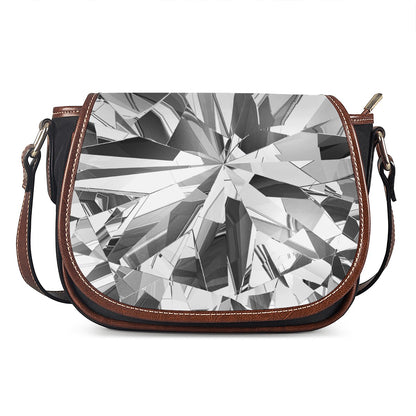 Diamond Print Saddle Bag