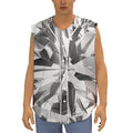Diamond Print Sleeveless Baseball Jersey