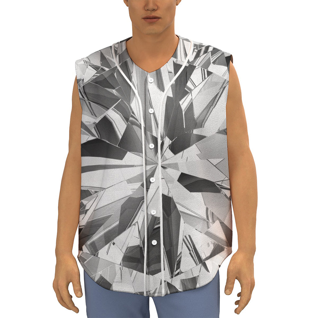 Diamond Print Sleeveless Baseball Jersey