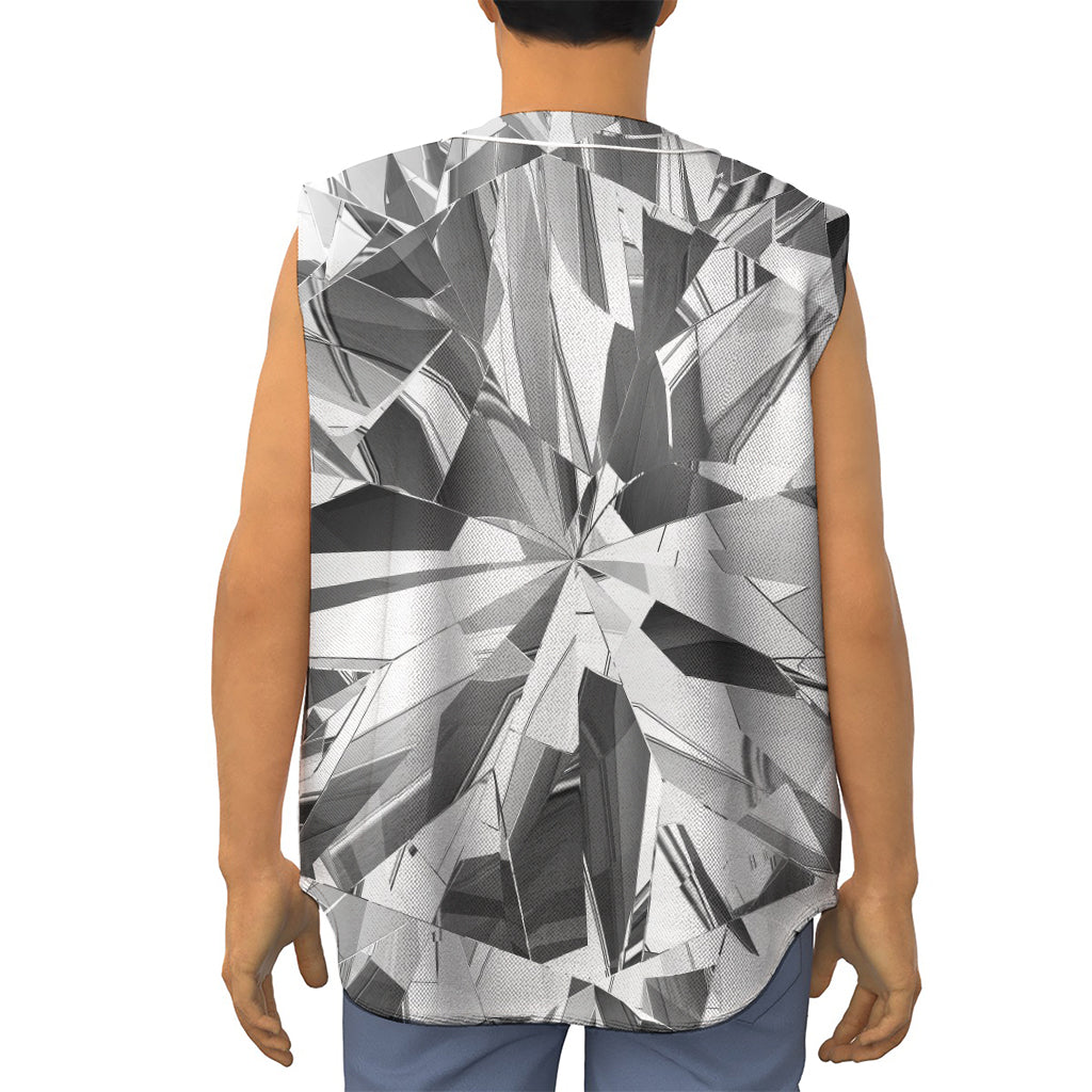 Diamond Print Sleeveless Baseball Jersey