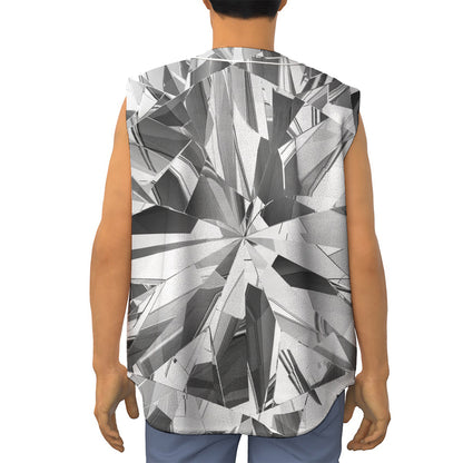 Diamond Print Sleeveless Baseball Jersey