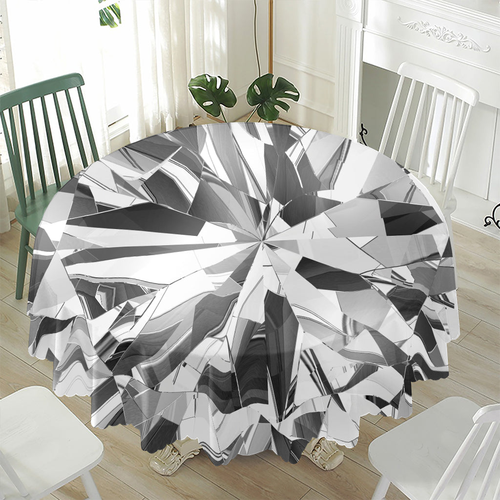 Diamond Print Waterproof Round Tablecloth