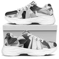 Diamond Print White Chunky Shoes