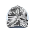 Diamond Print White Mesh Trucker Hat