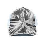 Diamond Print White Mesh Trucker Cap