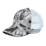 Diamond Print White Mesh Trucker Cap