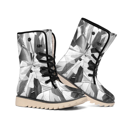 Diamond Print Winter Boots