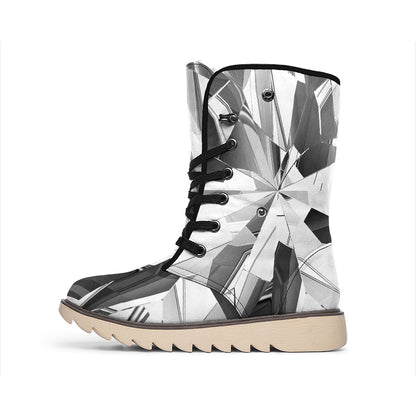 Diamond Print Winter Boots