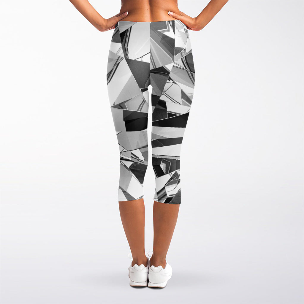 Diamond Print Women's Capri Leggings