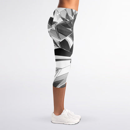 Diamond Print Women's Capri Leggings