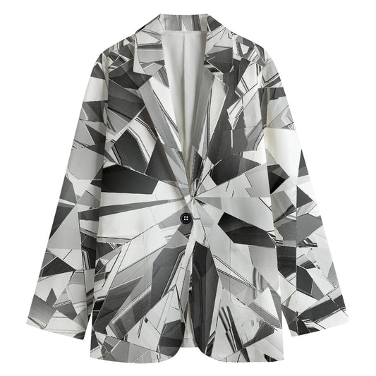 Diamond Print Women's Cotton Blazer