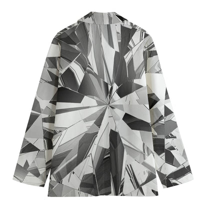 Diamond Print Women's Cotton Blazer