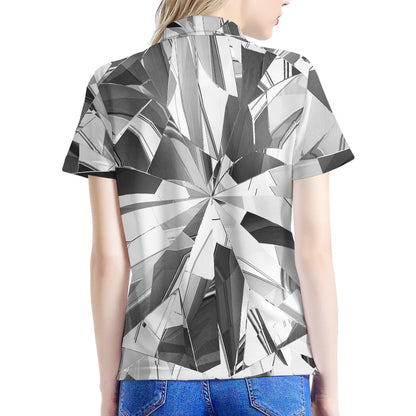 Diamond Print Women's Polo Shirt