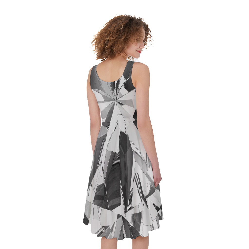 Diamond Print Women's Sleeveless Dress