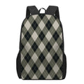 Diamond Shapes Argyle Pattern Print 17 Inch Backpack