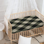 Diamond Shapes Argyle Pattern Print Baby Crib Sheet