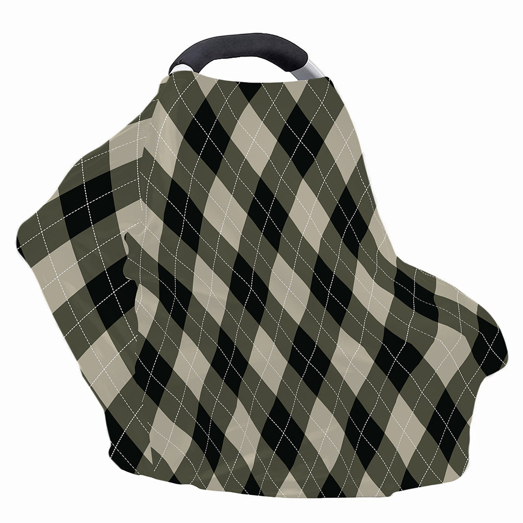 Diamond Shapes Argyle Pattern Print Baby Seat Cover
