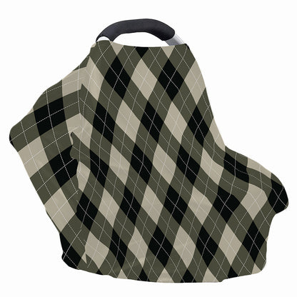 Diamond Shapes Argyle Pattern Print Baby Seat Cover