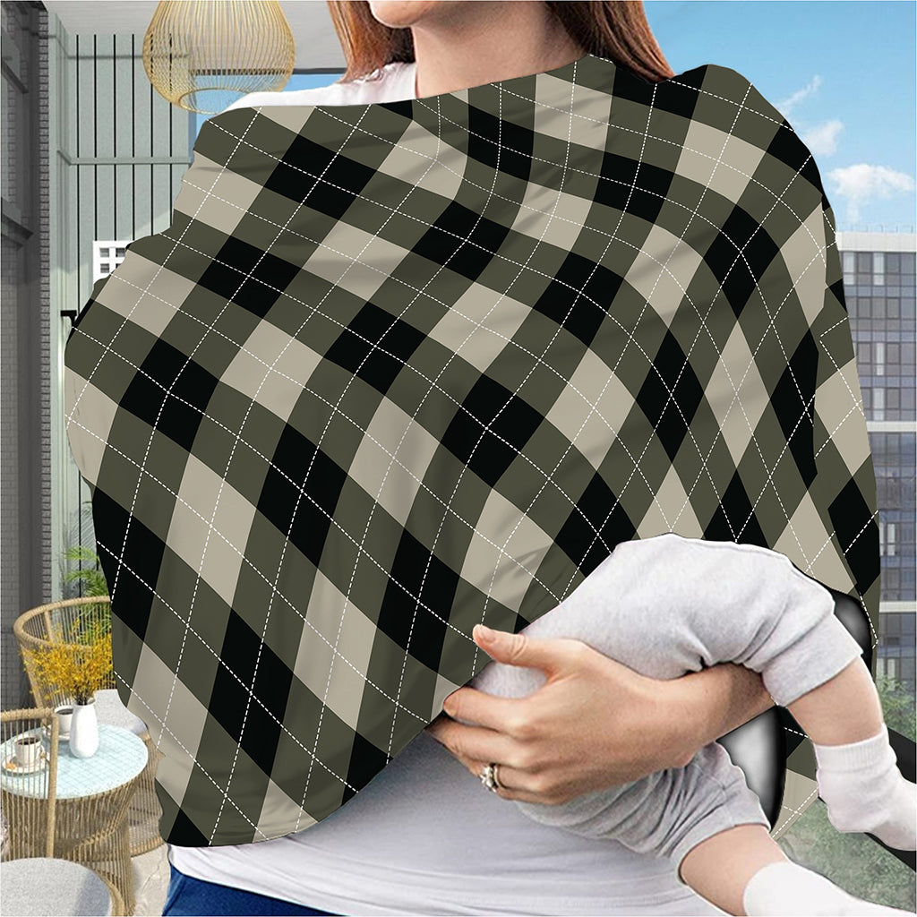 Diamond Shapes Argyle Pattern Print Baby Seat Cover