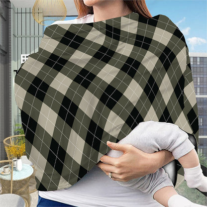Diamond Shapes Argyle Pattern Print Baby Seat Cover