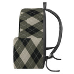 Diamond Shapes Argyle Pattern Print Backpack