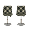 Diamond Shapes Argyle Pattern Print Bar Stool Covers