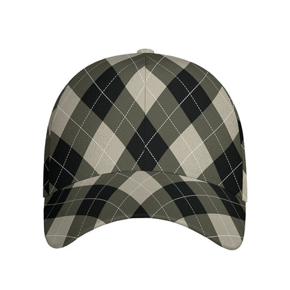 Diamond Shapes Argyle Pattern Print Baseball Cap