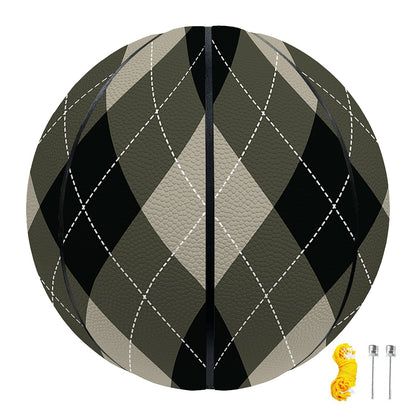 Diamond Shapes Argyle Pattern Print Basketball
