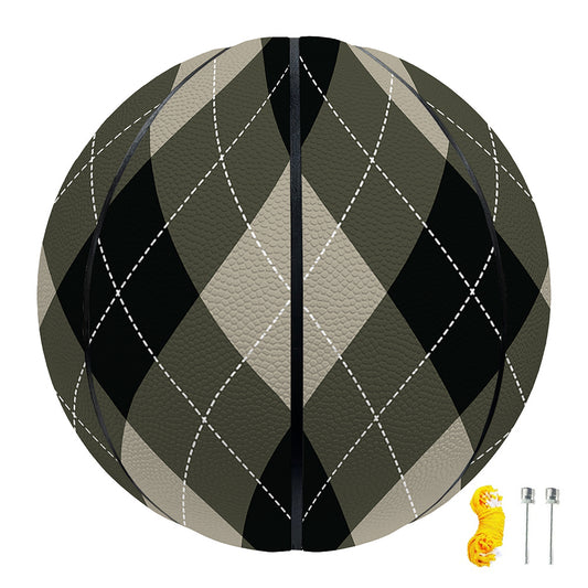 Diamond Shapes Argyle Pattern Print Basketball