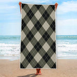Diamond Shapes Argyle Pattern Print Beach Towel