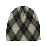 Diamond Shapes Argyle Pattern Print Beanie
