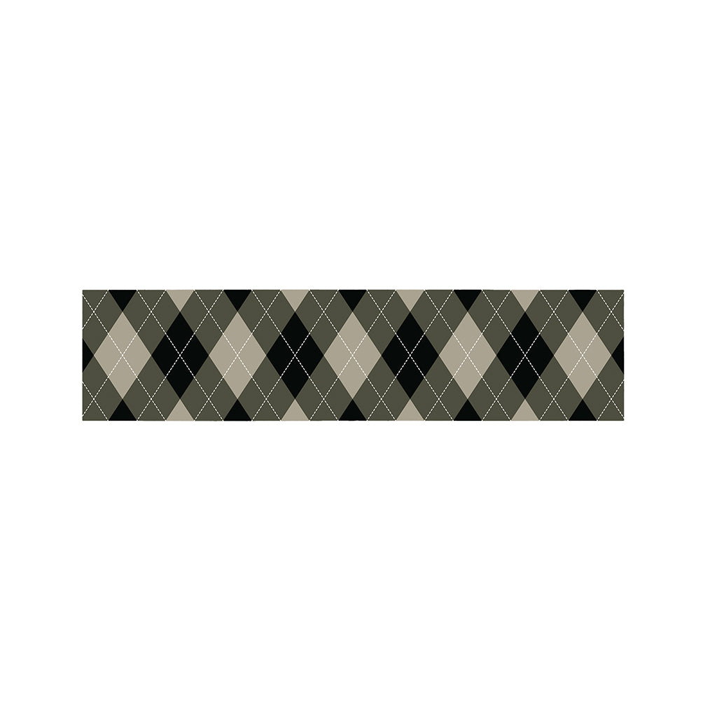 Diamond Shapes Argyle Pattern Print Bed Runner