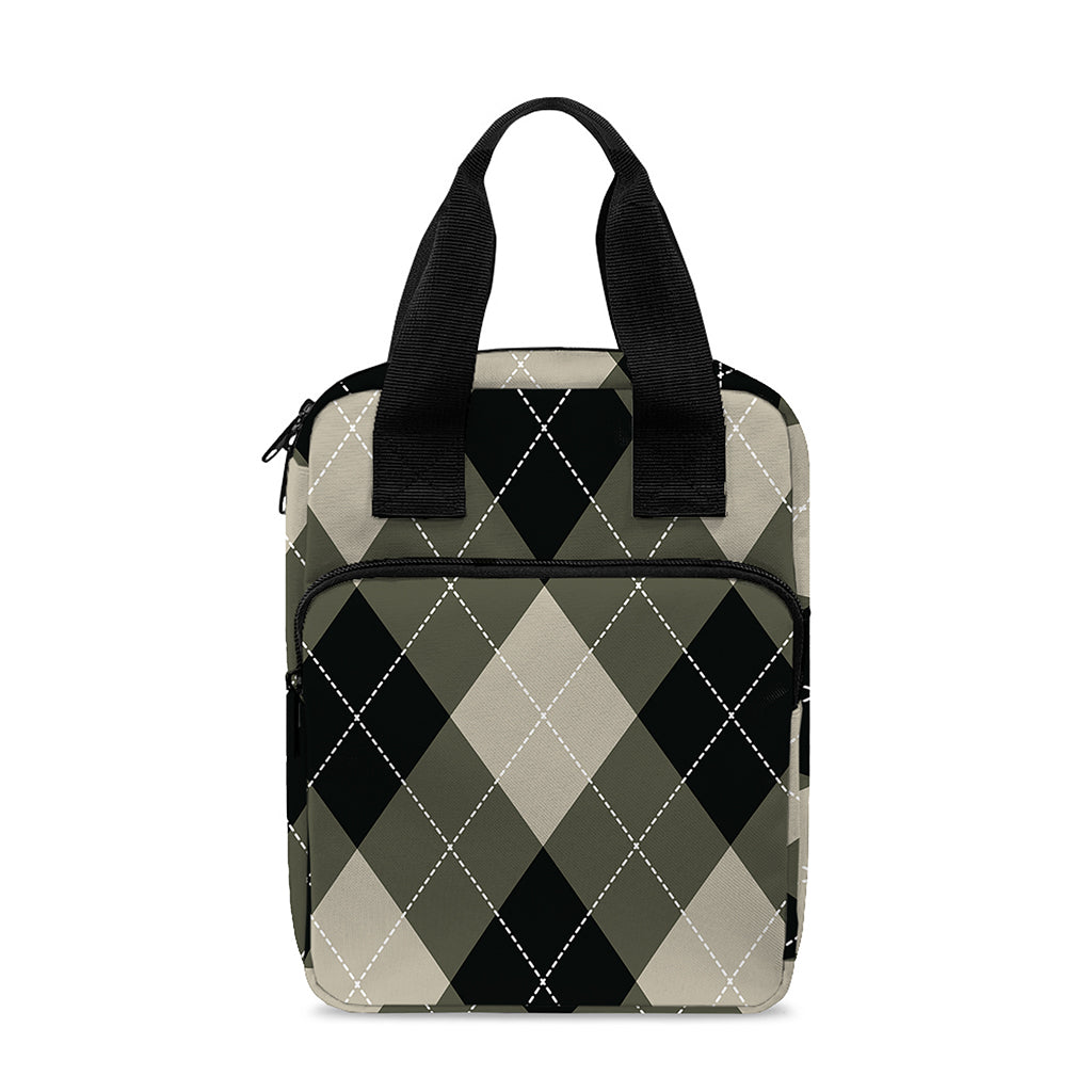 Diamond Shapes Argyle Pattern Print Bible Tote Bag