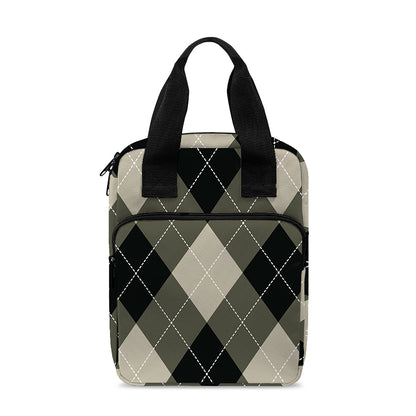 Diamond Shapes Argyle Pattern Print Bible Tote Bag