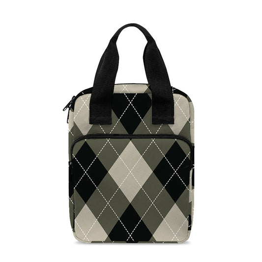 Diamond Shapes Argyle Pattern Print Bible Tote Bag