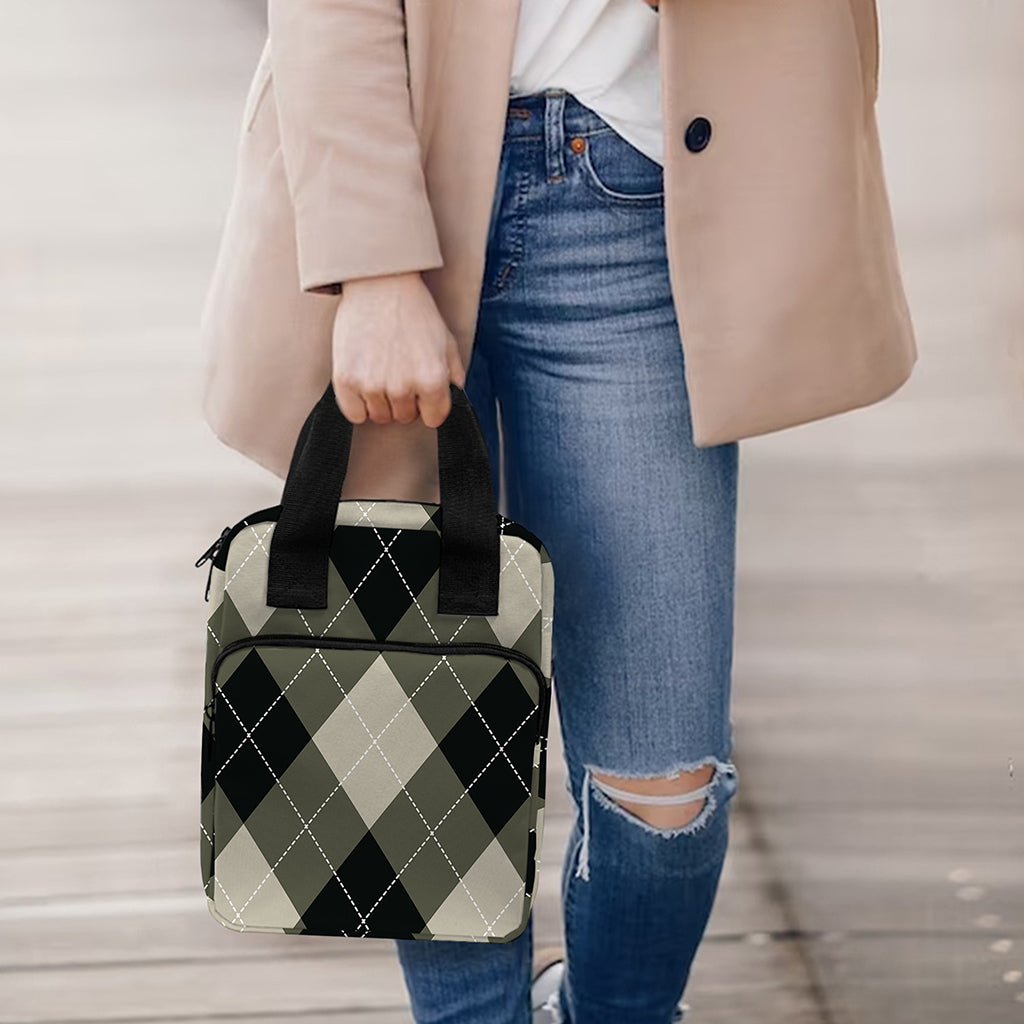 Diamond Shapes Argyle Pattern Print Bible Tote Bag
