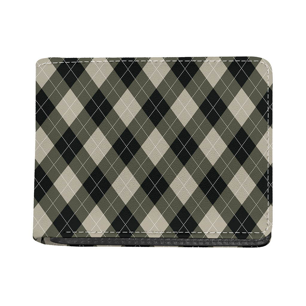 Diamond Shapes Argyle Pattern Print Bifold Wallet