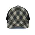 Diamond Shapes Argyle Pattern Print Black Mesh Trucker Hat
