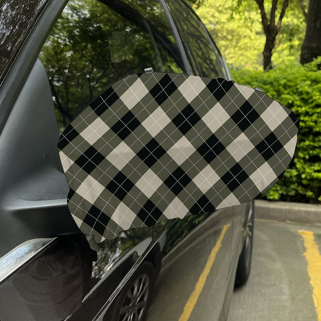Diamond Shapes Argyle Pattern Print Car Side Mirror Covers