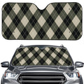 Diamond Shapes Argyle Pattern Print Car Windshield Sun Shade