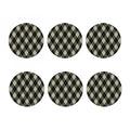 Diamond Shapes Argyle Pattern Print Coaster Set