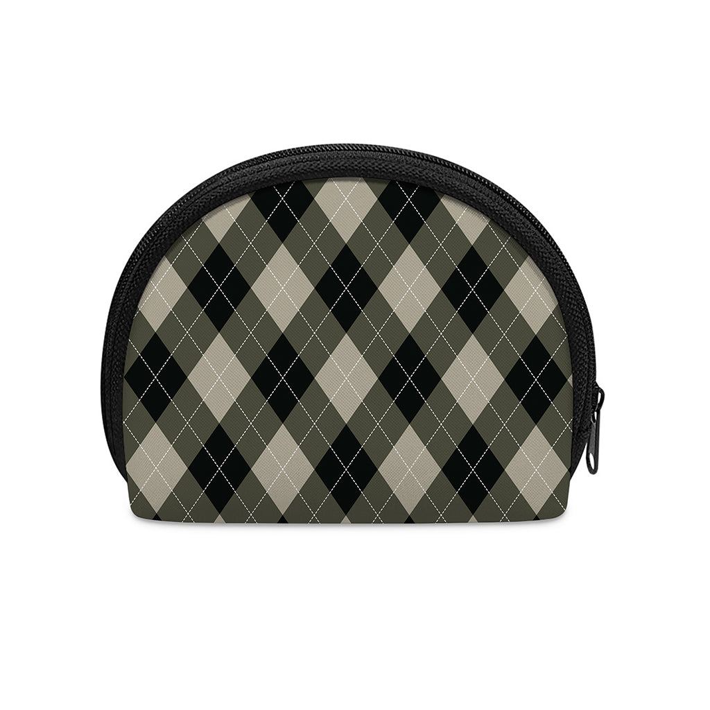 Diamond Shapes Argyle Pattern Print Coin Purse