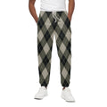 Diamond Shapes Argyle Pattern Print Cotton Sweatpants